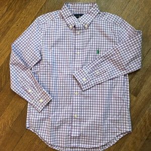Ralph Lauren long sleeve purple button down shirt